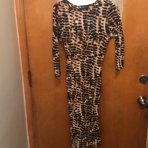 Cheetah print midi dress